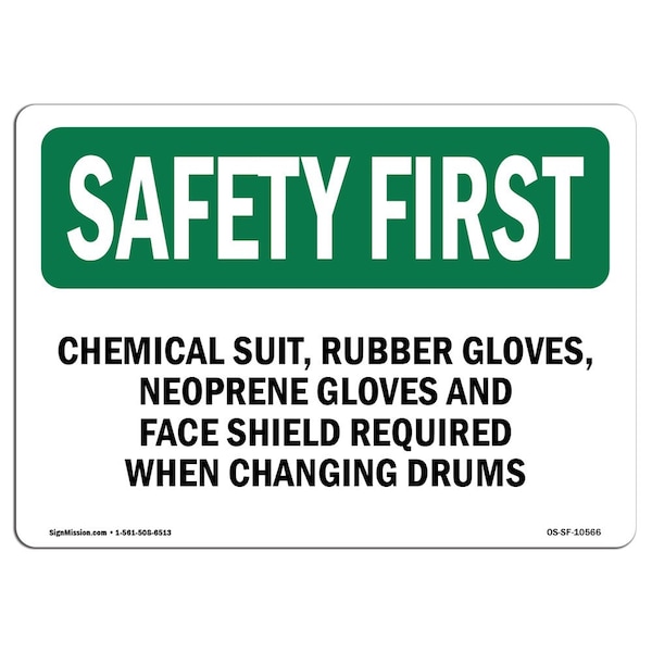 OSHA, Chemical Suit Rubber Gloves Neoprene Gloves, 5in X 3.5in, 10PK, 5" W, 3.5" H, Landscape, PK10